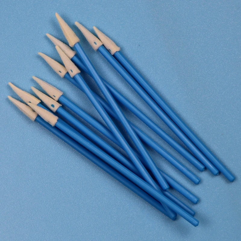 750 Lint Free Mini Pointed Sponge Stick Car Cleaning ESD Foam Swab for Cleanroom