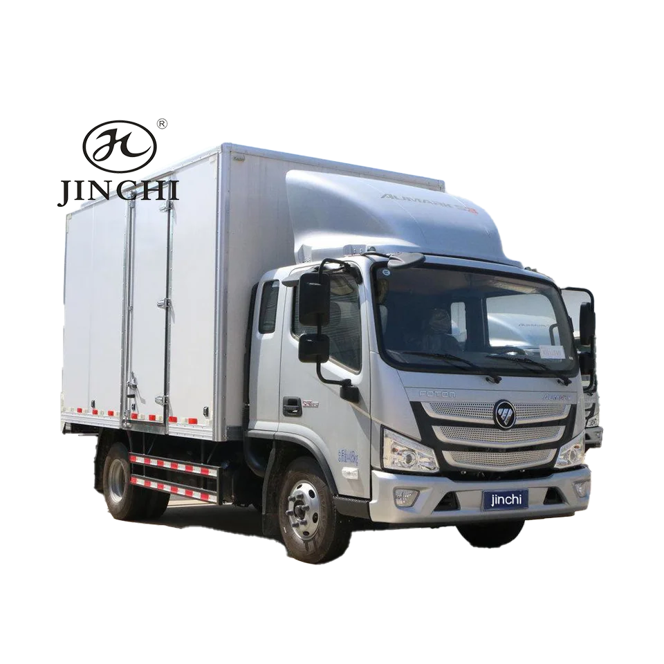 Foton Aumark S3 143 HP 3.8 m row semi-van refrigerated cold room van truck with dry cargo box truck van body