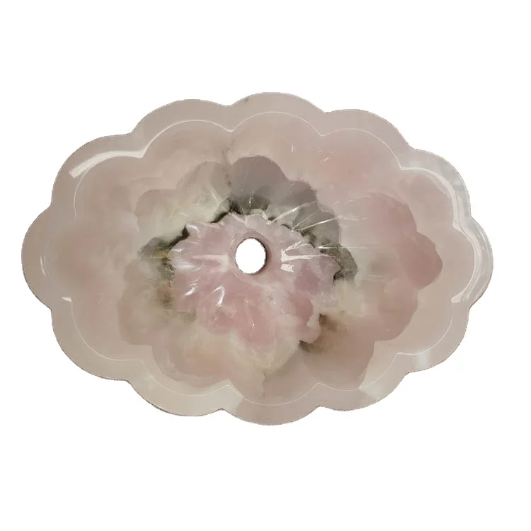 Unique queen pink onyx bathroom sink