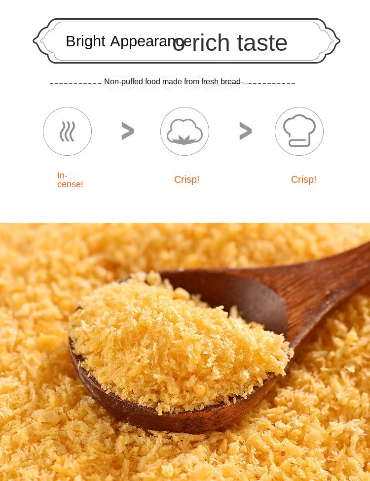 Новый продукт сушеные Панировочные Сухари здоровые веганские золотистые иглы