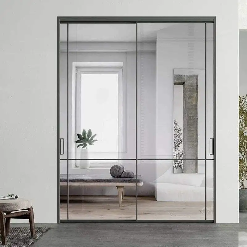 high quality door window accessory aluminum alloy sliding manual sliding doors frameless glass accessories sliding door systems