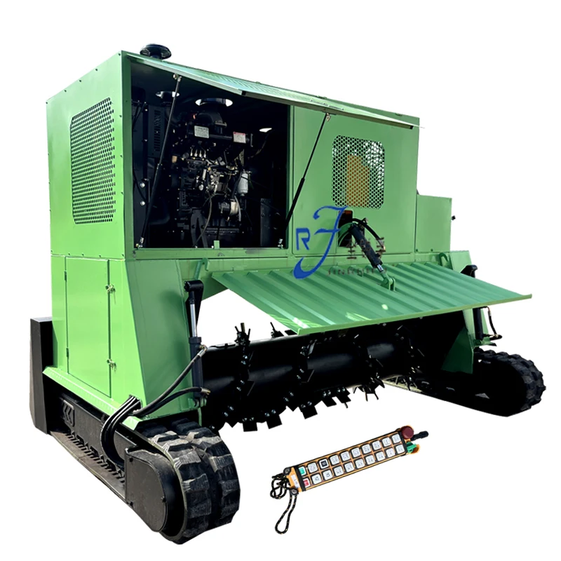 Automatic Worm Food Waste Composting Compost Making Machines Organic Fertilizer Maquina de hacer Farm Compost Turner