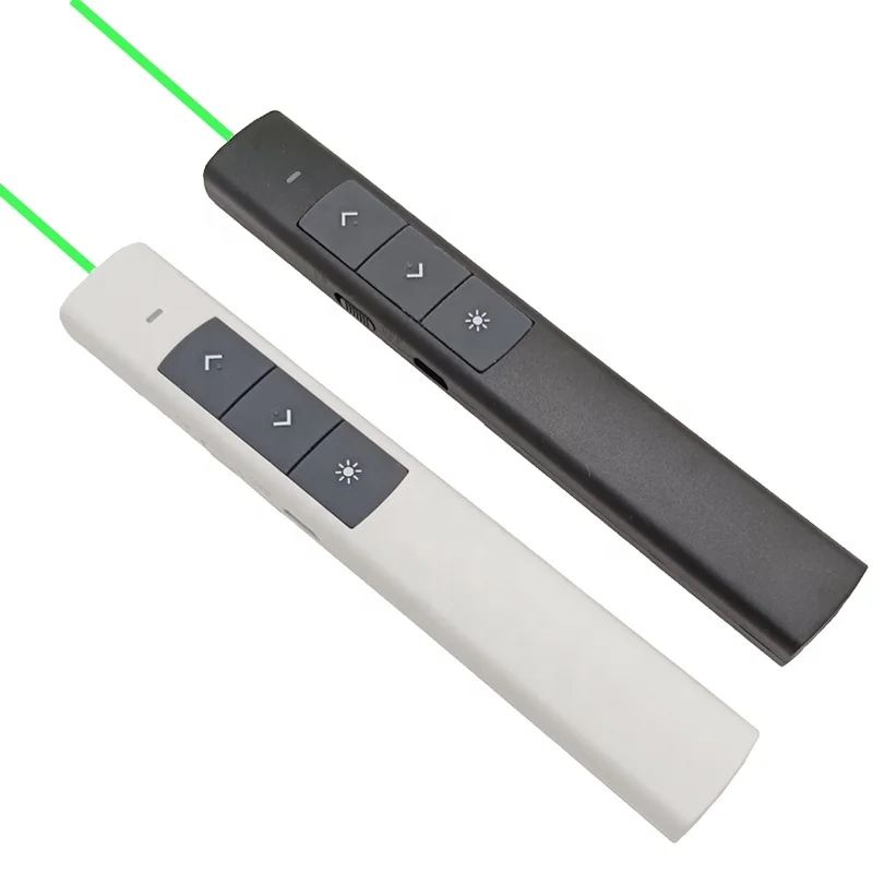 Laser Pen Green Light 2.4G RF Wireless Green Laser Pointer Presenter with Blister Packing (1600514686502)