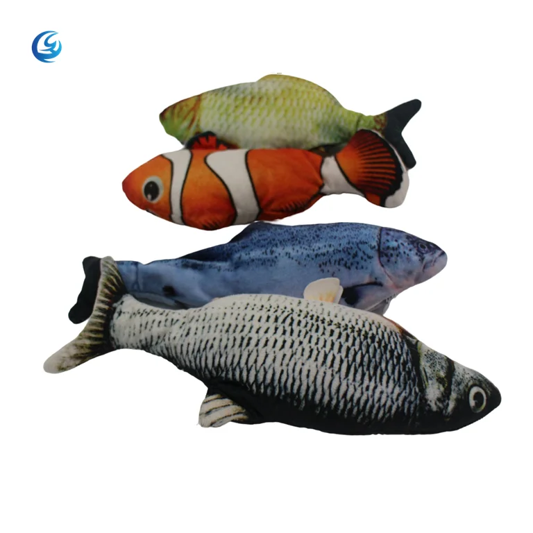 Electric Moving Fish Cat Toy Realistic Plush Simulation Electric Wagging Fish toy fish for cat