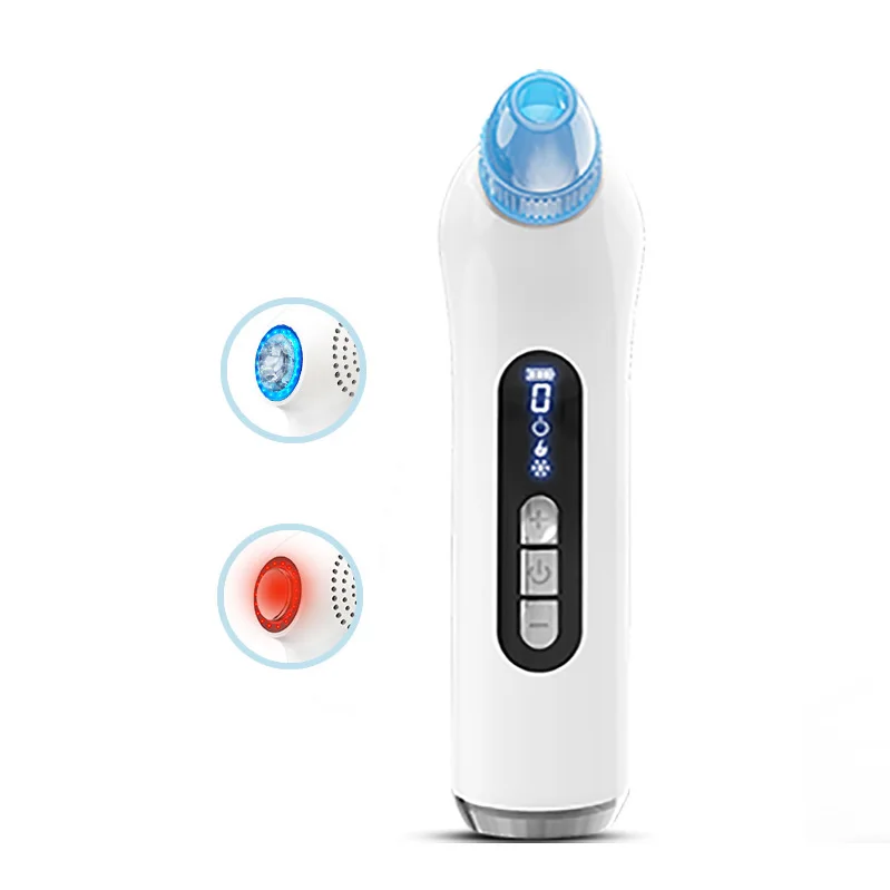 electric hot and cold  compress pore acne cleaner vacuum  blackhead remover ice cool and warm compress blackhead remover