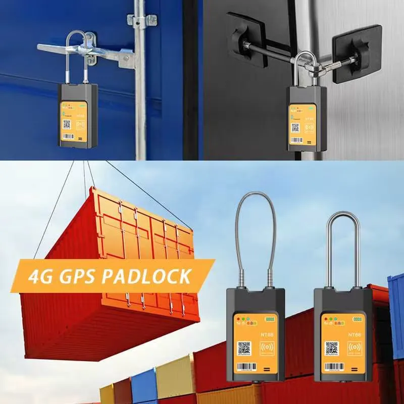 Asset Lock Tracker with GEO Fence: NT68E 4G Logistic Lock for Secure Container Monitoring & Management