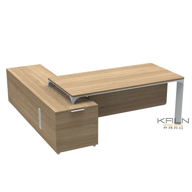 Modern personal newest L shaped manager desk office director customized office boss table supplier