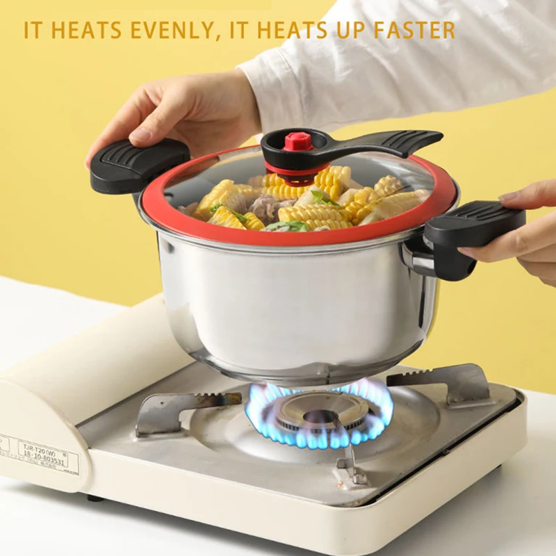 New Color 3.5L Multifunction Low pressure cooker stainless steel Soup Pot Household nonstick Cookware Micro Pressure Cooker