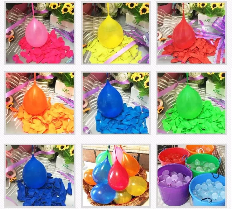 hot sale summer outdoor party fight game water bomb biodegradable 3 inch neon color assorted  latex color water balloons