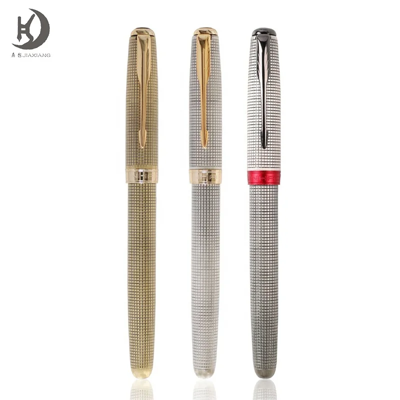New design retro copper barrel gold clip fountain pen customized personal logo metal gift pen