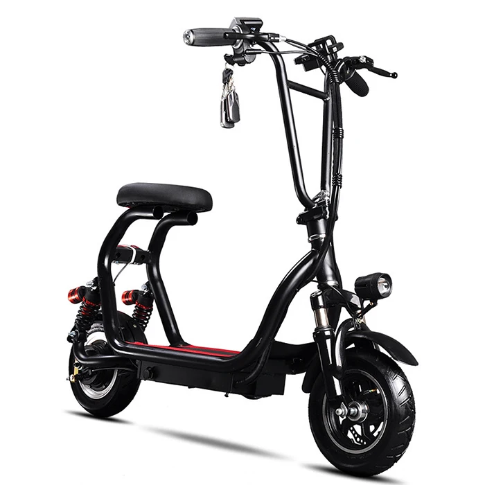 Wholesale 10inch citycoco electric tandem bike fat tire mini 48V10Ah long range cheap moped electric scooter for adults