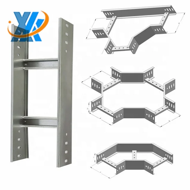 Outdoor Used Hot Dip Galvanized Cable Tray Cable Ladder Cable Trunking For Construction Project