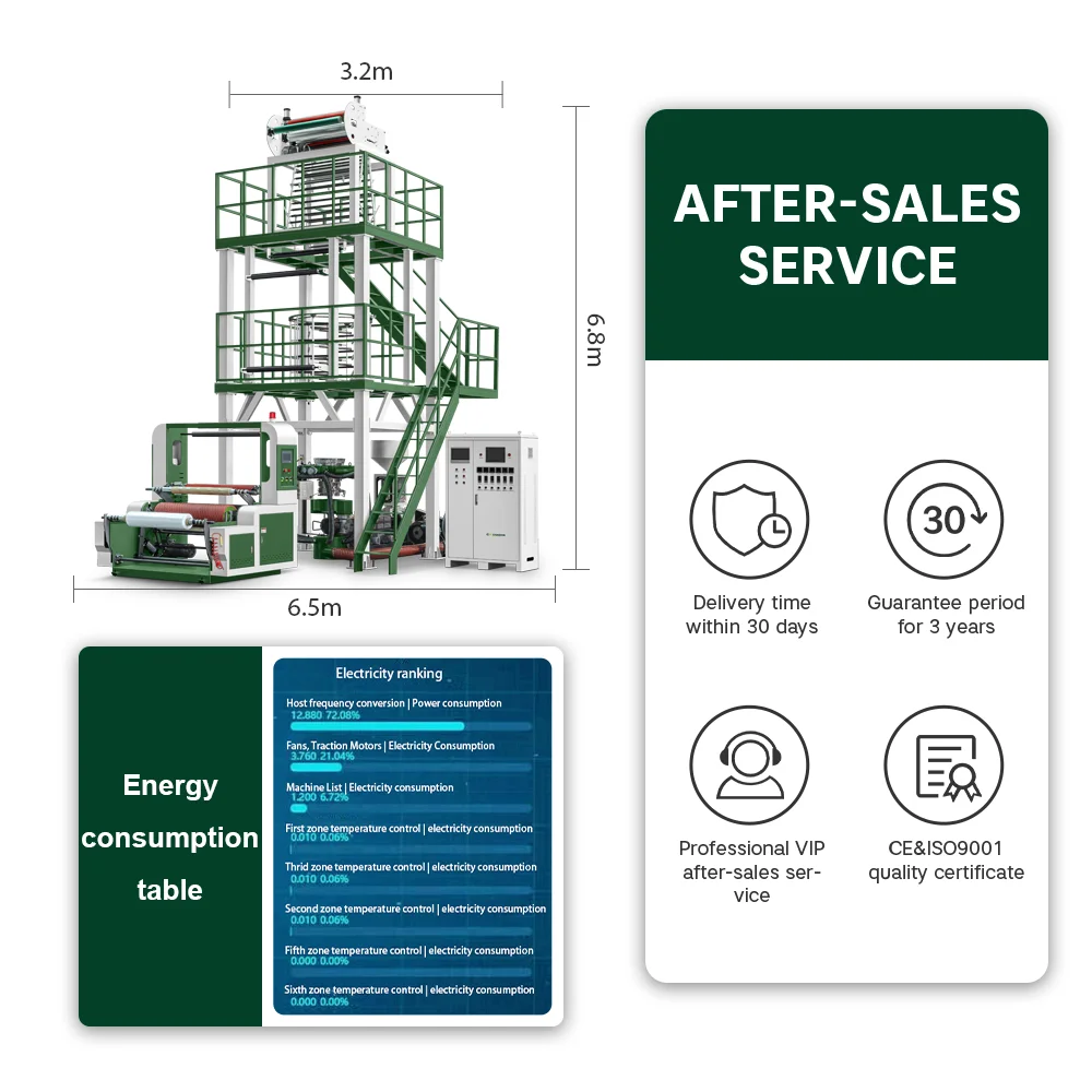 CX-55-900 making machine plastic film high speed pe blown film machine biodegradable pe film production machine