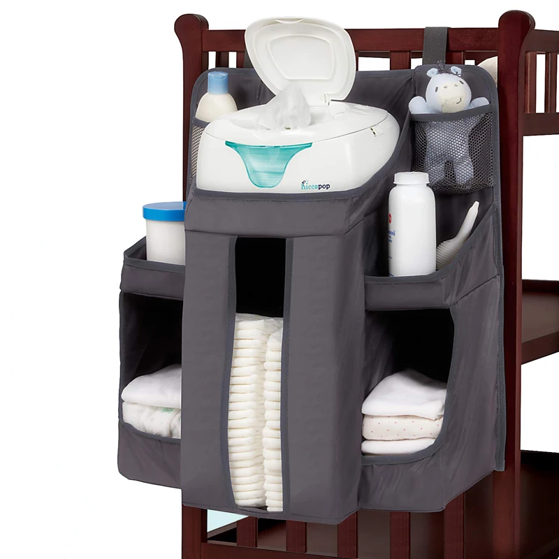 Customized Crib Hanging Diaper Organization Nursery Organizer and Baby Diaper Caddy