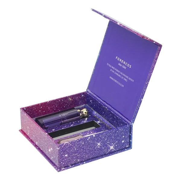 Custom Logo Luxury White Flip Box Magnetic Cosmetic Box Rigid Cardboard Packaging Magnetic Gift Paper Boxes with Insert