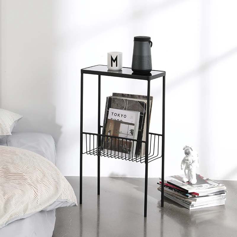 
Nordic sitting room contracted mobile balcony bedroom buys content frame fancy glass sofs side table in silver lamp 