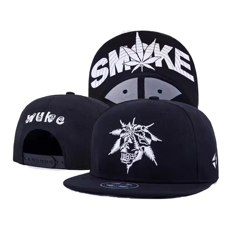 6 Panel Low Profile Custom Embroidery Unstructured Flat Bill Hats Wholesale Snapback Caps Hat