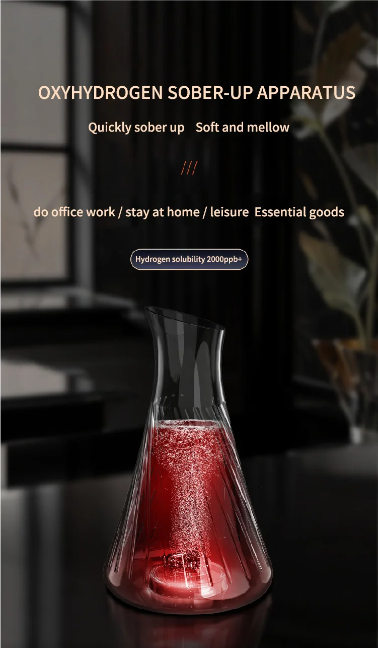 New Product Hot Sale Portable Hydrogen Wine Decanter Compact Advanced Features Stylish Design Easy Use