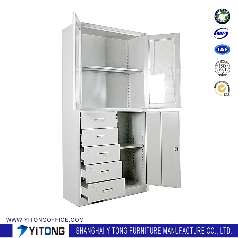 Customized 3 Doors 5 Drawers Filing Storage Cabinet With Lock Office Furniture Steel File Cabinet
