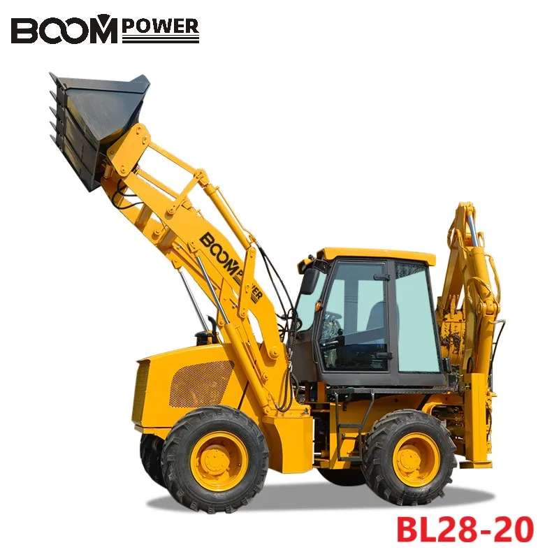 China 4x4 Wheel Drive 400kg-2.5ton mini loader backhoe loader for sell with Snow shovel so on