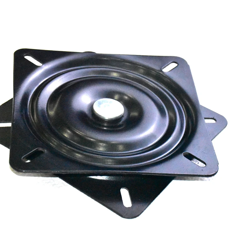Square black chair steel ball iron turntable thickened industrial heavy duty turntable