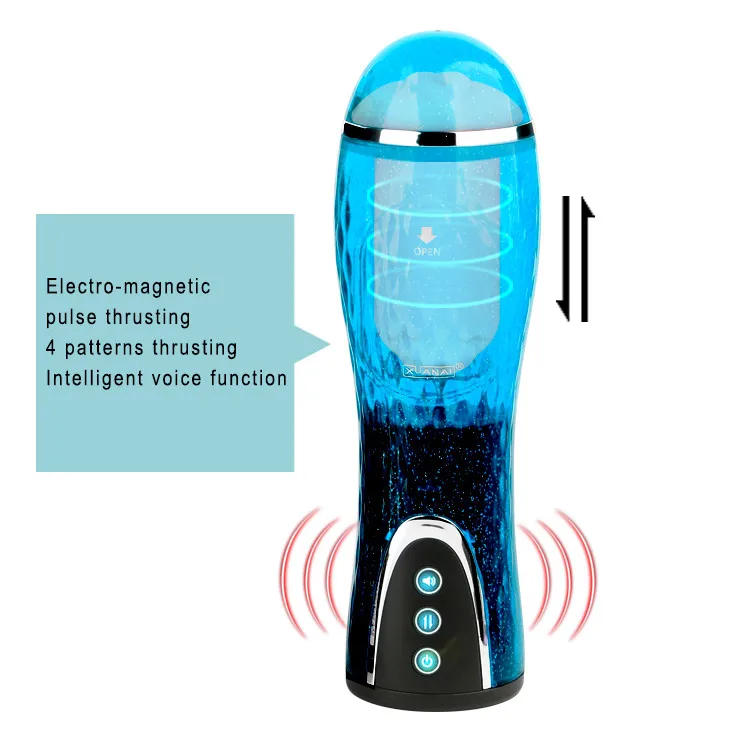 Automatic MasturbatorRealistic Vagina Sucking Vibrating Telescopic pocket pussy male masturbators cup adult sex toys