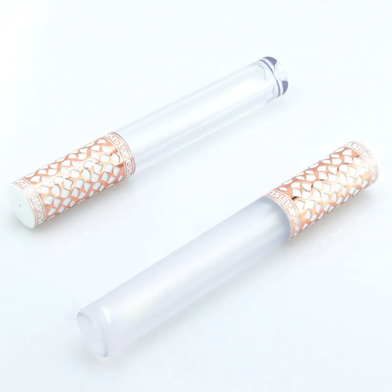 
China Factory Price Custom Hollow Out 4Ml Gold Empty Lip Gloss Tubes Clear Plastic 