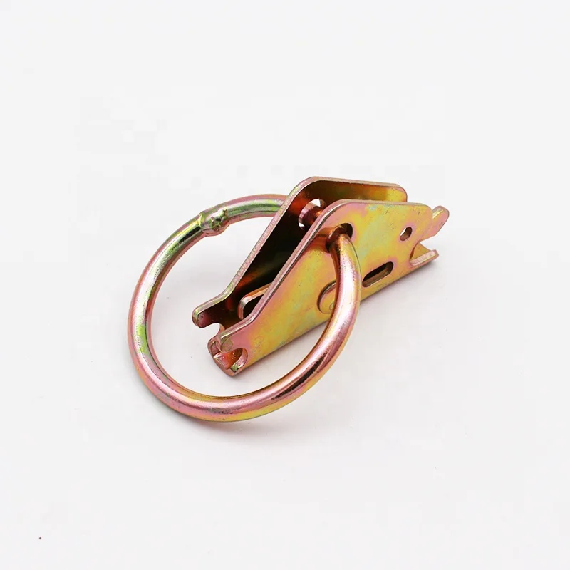 
2 inch Cargo Lashing Belts ratchet E Track Tie Down Fitting With O Ring Horizontal Galvanized E Track 