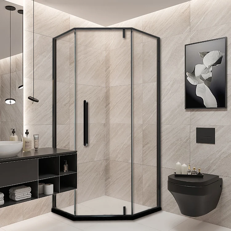 Customized Steam Tempered Safety Glass Shower Enclosure Bathroom With Aluminium Alloy