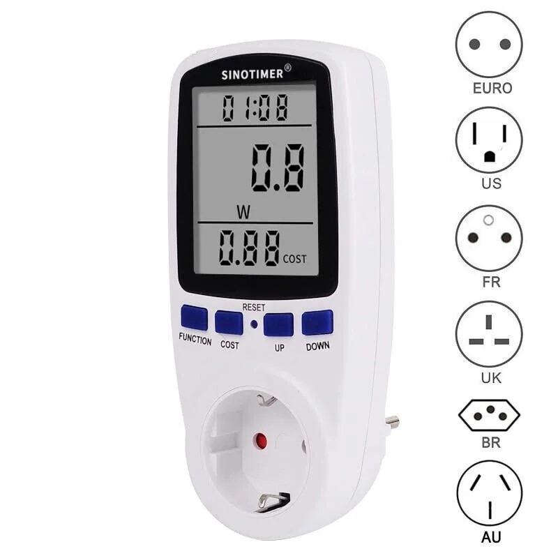 Hot Sale Digital Lcd Power Meters Wattmeter Socket Wattage Kwh Energy Meter Measuring Outlet Power Analyzer