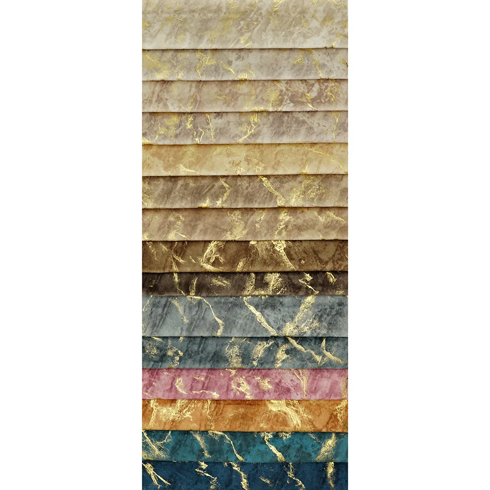 Latest Popular Designing Foil Stamping Cushion Velvet Fabric for Sofa Furniture Upholstery