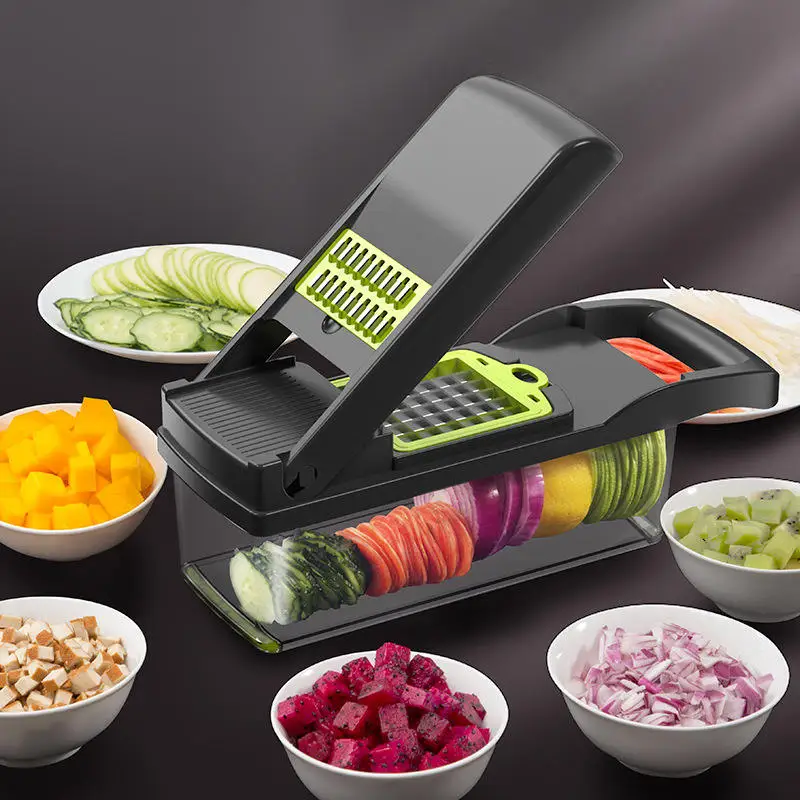 14/16pcs Set Multifunctional Kitchen Multi Onion Dicer Cutter Fruit Slicer Potato Grater Vegetable Onion Chopper