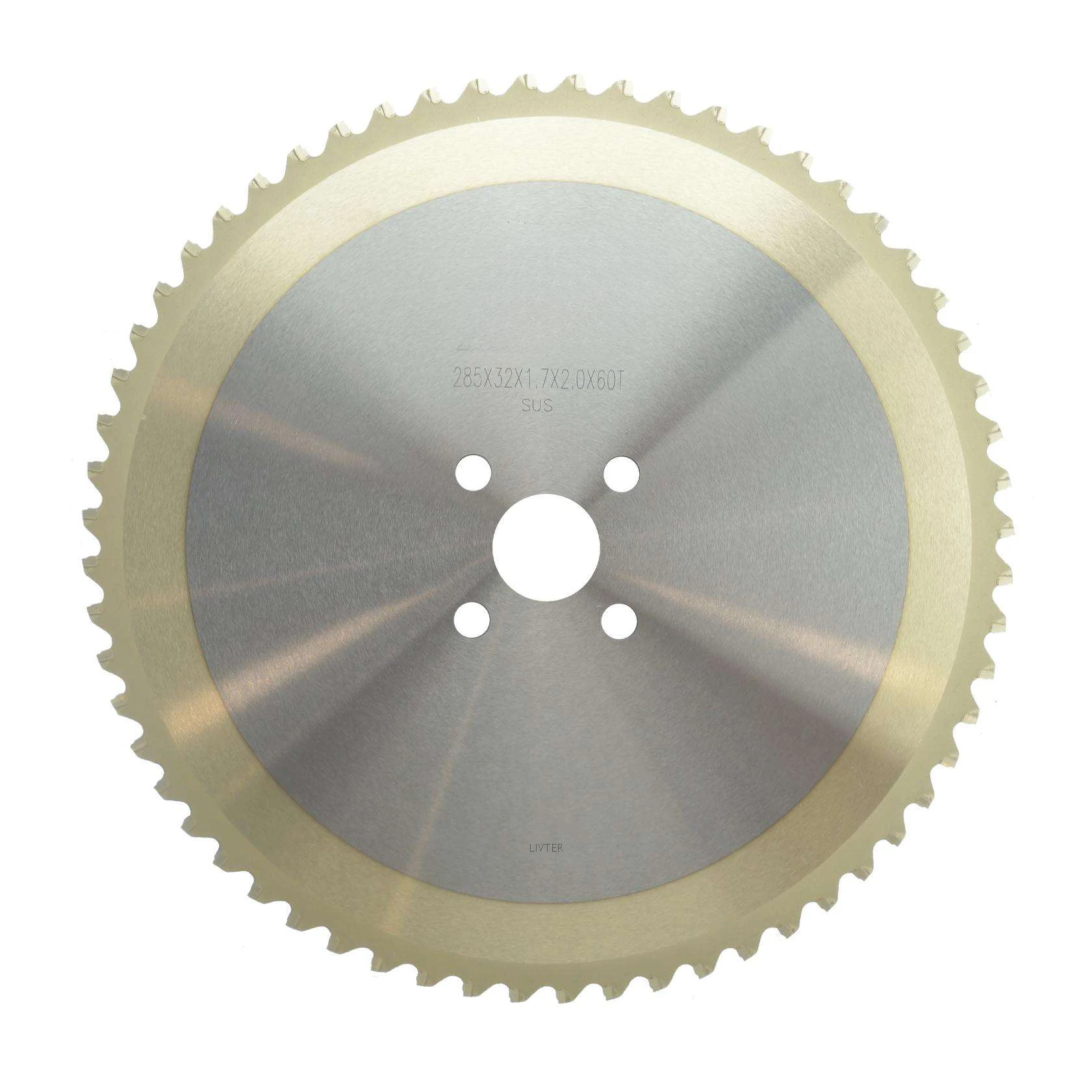 LIVTER High-Efficiency Circular Saw Blade with Customizable Carbide Tip and Center Hole for Stainless Steel Cutting