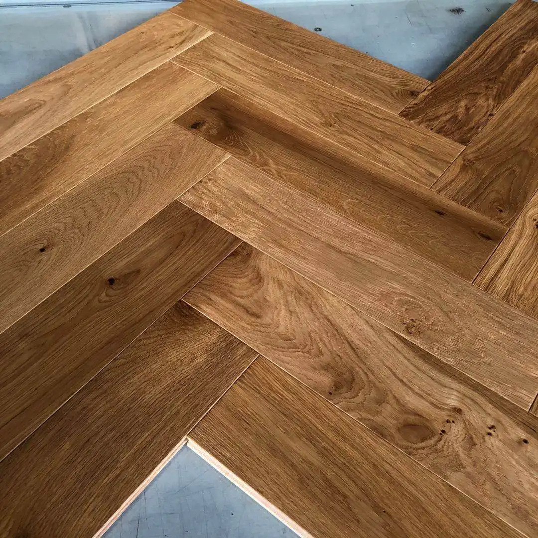 Jesonwood Engineered Oak Herringbone Flooring Multilayer Wooden Parquet Oak Flooring