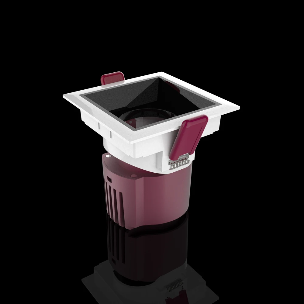 
43- 5W/8W/12W/15W /18W High lumen LED COB white Recessed mounted downlight adjustable Square wall washer downlight 