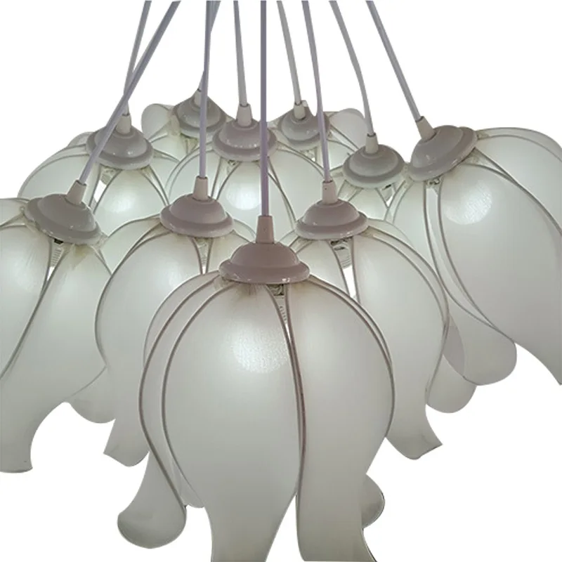 Party props Wedding hanging artificial flower LED ceiling light Wedding centerpieces table decoration party event items