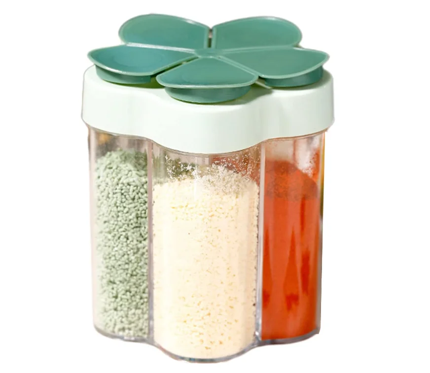 5 In 1 Salt and Pepper Shaker, Clear Salt Bottle Seasoning Bottle for Outdoors Barbecue Picnic Camping