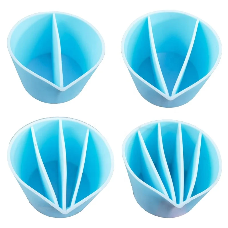 blue color Split Cup for Paint Pouring, Rusable Silicone Split Cup High Quality for Acrylic Paint Resin Pouring DIY Making