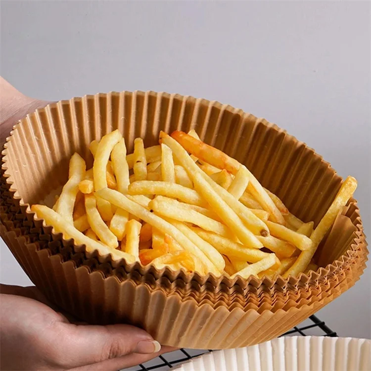50PCS Air Fryer Parchment Paper Liner 16cm 20cm Non-Stick Disposable Paper Tray Basket Round for Oven Baking Microwave Roasting