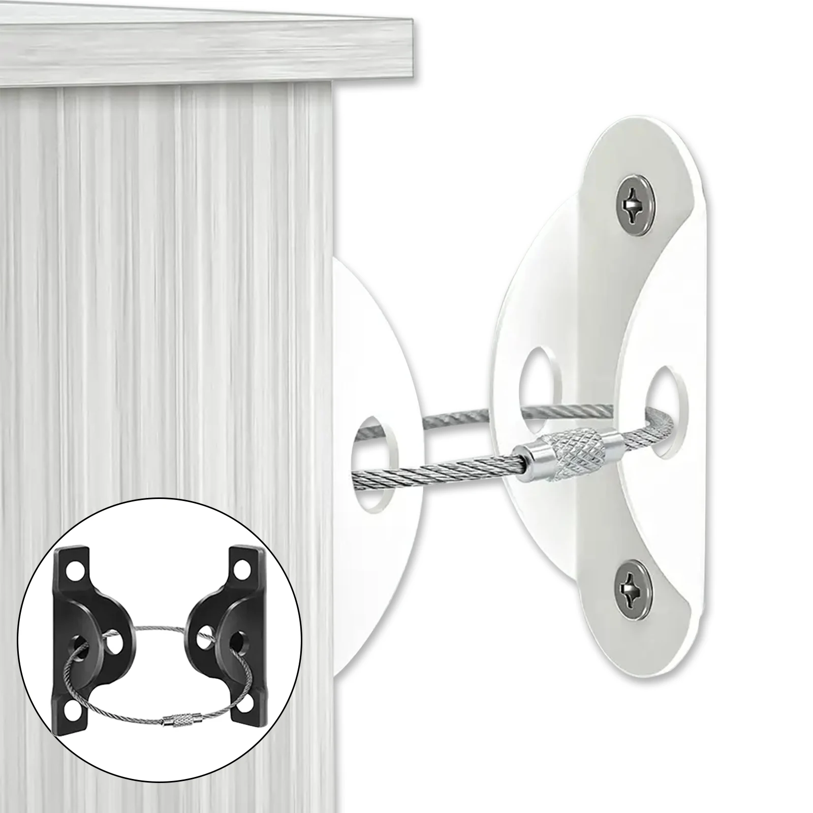 Furniture Anchors  Anchor Kits Home Safety Furniture Anti Tip Fasteners Straps Tension 400 Pounds For Baby Proofing