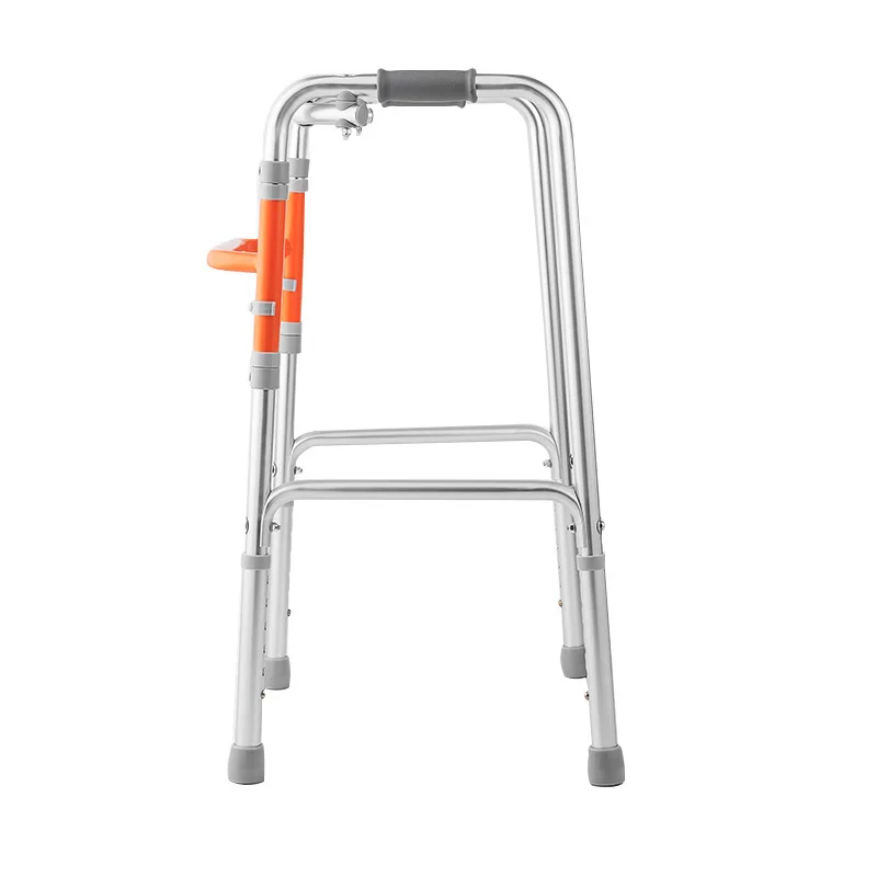 Medical Patient Disabled Elderly People Rehabilitation Auxiliary Foldable Training Upright Walker Crutch Four-Legged Walking Aid