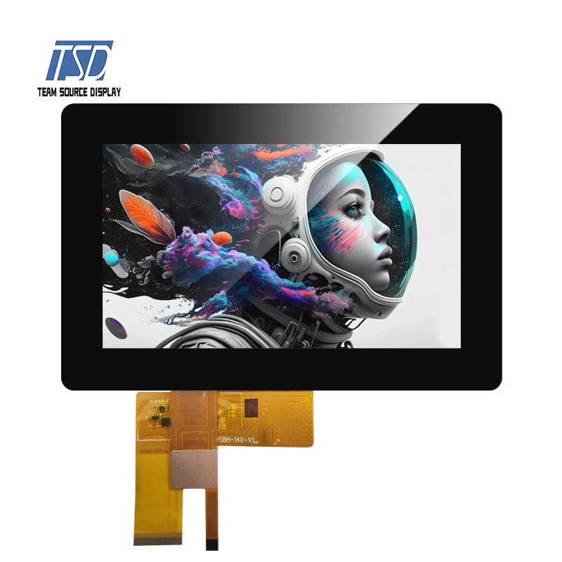TSD 7 inch 7' 1024*600 res. lcd display with capacitive touch panel high brightness