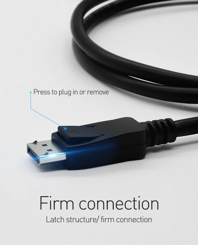 
Wholesale Hot sell Display Port Support 4K 1080P DP Male To DP Male Cable Adapter 