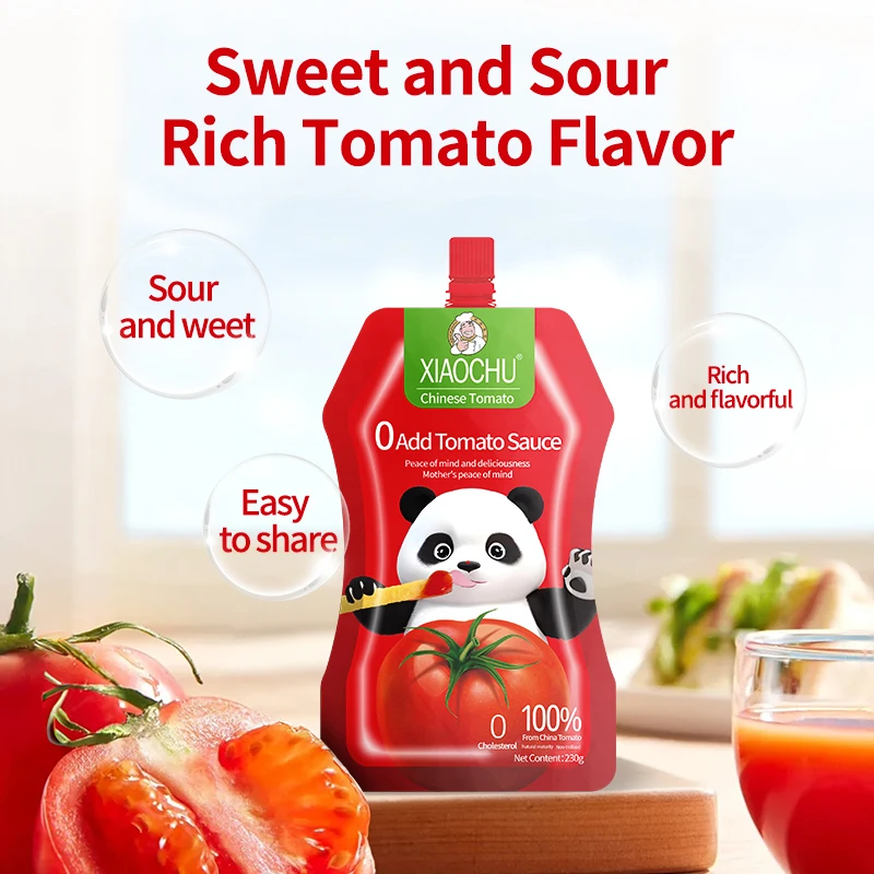 Good Quality Tomato Paste in Flat Sachets 230g Factory Cheap Wholesale Sachet Tomato Paste