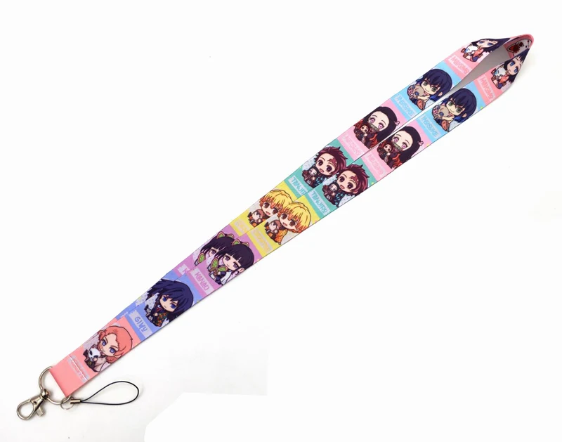 Demon Slayer Anime Comics Neck Lanyard Keychain Polyester Strap Lanyards for Cellphone Camera ID Card Holder