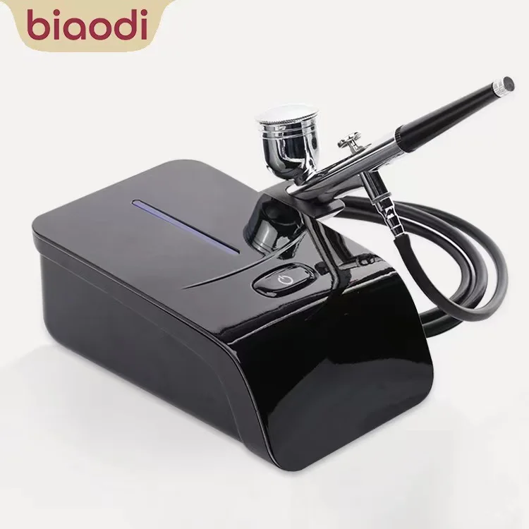 Airbrush sweatsuit brow stain compressor pen mini brow stencil sticker custom box professional airbrush kit nail painting