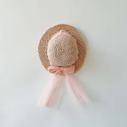 Baby Boy Girl Straw Hats Summer Children Handmade Foldable Lace Beach Sun Outdoor Hat
