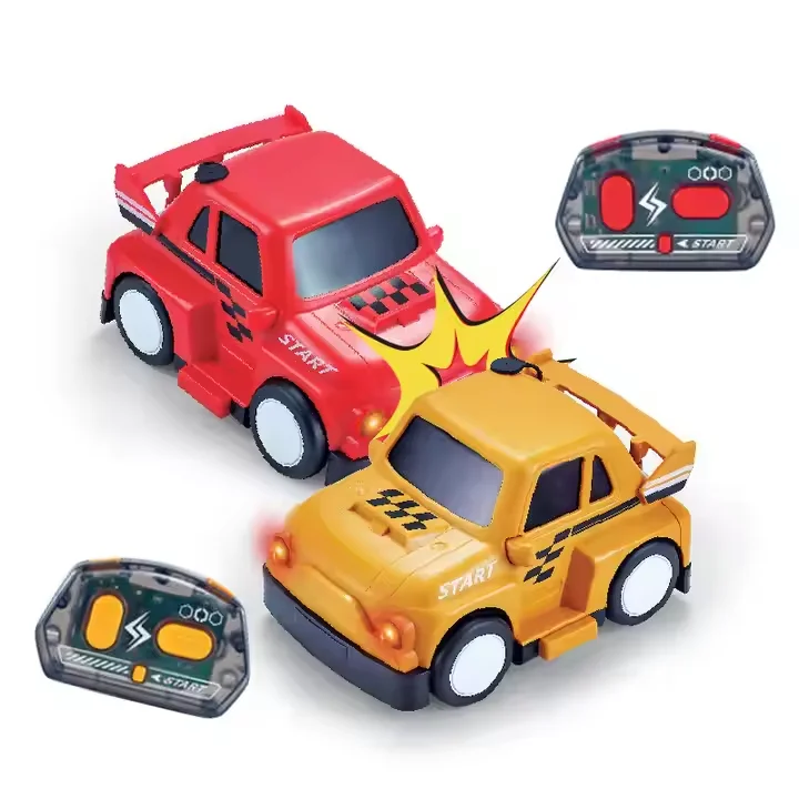 Amazon wholesale 2.4G Remote Control Crash Car with Light and Sound RC Spraying Cartoon Battle Car Toys for Kids