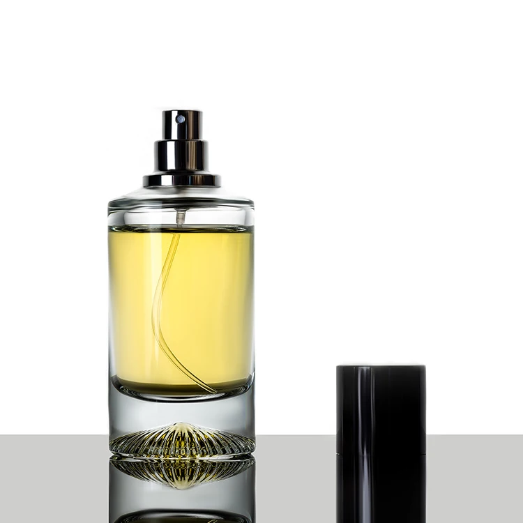 Hot Product Wholesale FEA 15mm Shiny Black with lines thread magnetic perfume aluminum magnetic  cap for perfume bottle