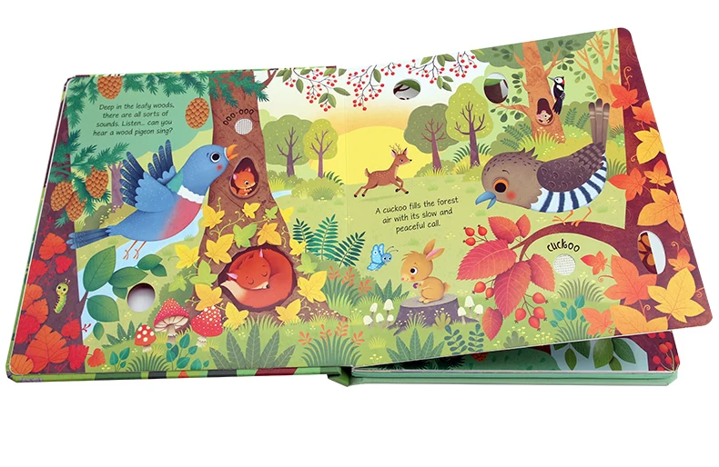 Usborne Jungle Sounds детская книга для просвещения восприятия когнитивного прикосновения и